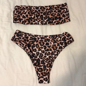 Cheetah print two piece